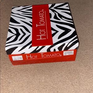 Burgundy knee high heels